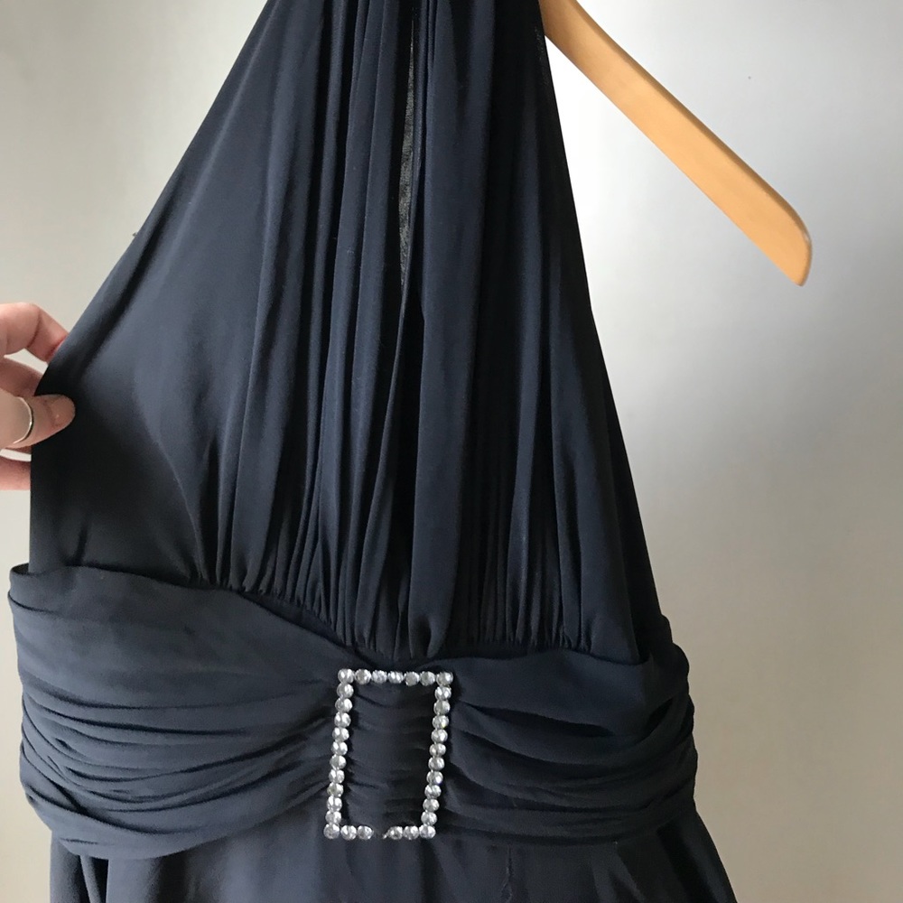 Fancy Black Halter Dress 🖤